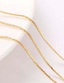 Fashion 18k Clad Gold 2 Clad Gold Color Retention Gold Chain Wire Diameter About 0.65mm One Meter Price (2 Yards Minimum Batch) Copper Clad Gold Snake Bone Chain Jewelry Accessories