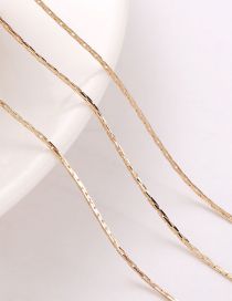Fashion Package Kc Gold Package Gold Color Retention Gold Chain Wire Diameter About 0.65mm One Meter Price (2 Yards Minimum Batch) Copper Clad Gold Snake Bone Chain Jewelry Accessories