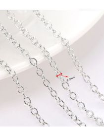 Fashion 2 White K Color Round O Cross Chain Round O Cross Chain Width About 2.5mm Bundle/100 Yard Price (2 Yards Batch) Pure Copper Geometric Chain Jewelry Accessories
