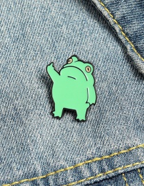 Fashion Frog Middle Finger Frog Drip Oil Paint Enamel Brooch