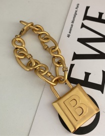 Fashion Bracelet Thick Chain Letter Lock Pendant Necklace Bracelet