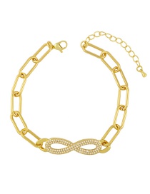 Fashion Cross Butterfly Diamond Lightning Gold Plated Geometric Bracelet