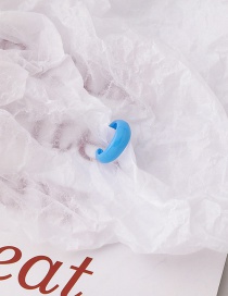 Fashion Blue Hand-made Oil Dripping Alloy Geometric Shape Non-pierced Ear Bone Clip