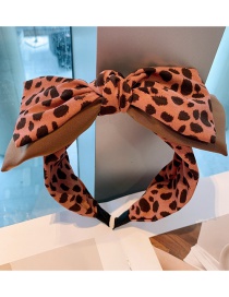 Fashion Red Leopard Spots Leopard Dot Print Double Big Bow Headband