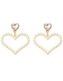 Fashion Love Geometric Round Five-pointed Star Pearl Love Earrings