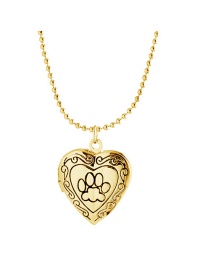 Fashion 18k Gold Animal Foot Love Box Necklace