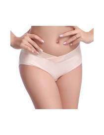 Fashion Color Low-rise Cotton Seamless Large Size U-shaped Maternity Panties