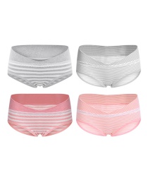 Fashion Thick And Thin Stripes Pure Cotton Low-waist Belly Lift Seamless Large Size U-shaped Pregnant Women Underwear