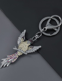 Fashion Yellow Alloy Diamond Bird Keychain Pendant