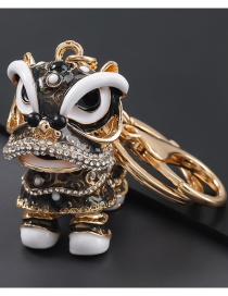 Fashion Black Alloy Oil Drop Diamond Keychain Pendant
