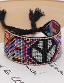 Fashion Geometry Handmade Rice Bead Woven Geometric Bracelet