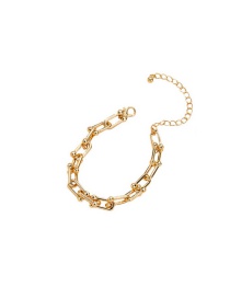 Fashion Bracelet U-shaped Lock Small Lock Alloy Pendant Multi-layer Necklace Bracelet