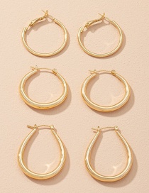 Fashion Set Geometric Alloy Circle Earrings