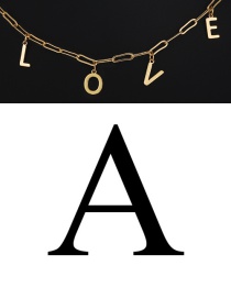 Fashion A Copper Letter Pendant Accessories