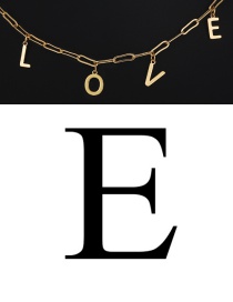 Fashion E Copper Letter Pendant Accessories