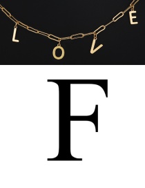 Fashion F Copper Letter Pendant Accessories