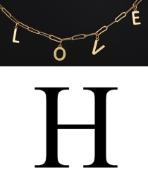 Fashion H Copper Letter Pendant Accessories