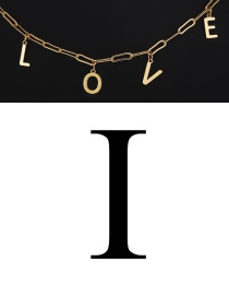 Fashion I Copper Letter Pendant Accessories