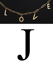 Fashion J Copper Letter Pendant Accessories