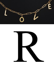 Fashion R Copper Letter Pendant Accessories