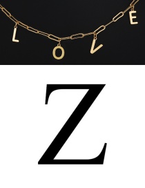 Fashion Z Copper Letter Pendant Accessories