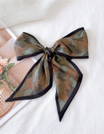 Fashion Camouflage Black Striped Printing Geometric Double-sided Small Scarf Long Ribbon