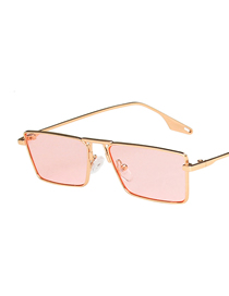 Fashion Golden Frame Powder Metal Small Frame Uv Protection Sunglasses