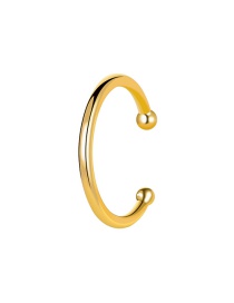 Fashion Plain Circle C-shaped Metal Thread Hoop Earrings Without Pierced Ears