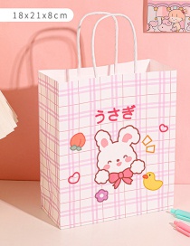 Fashion White Rabbit Head Printed Animal Large Portable Paper Gift Bag