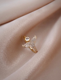 Fashion (diamond Fishtail) Ring Diamond Opal Geometric Alloy Open Ring
