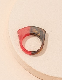Fashion Contrast Ring Contrasting Acrylic Geometric Ring