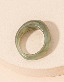 Fashion Jade Green Irregular Acrylic Ring