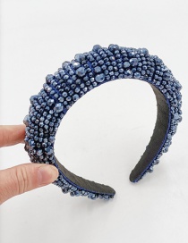 Fashion T Blue Sponge Crystal Beaded Headband