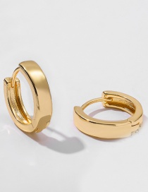 Fashion Large Circle Small Gold-plated Alloy Earrings