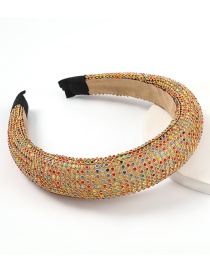 Fashion Jin Cai Acrylic Diamond-studded Wide-sided Sponge Beaded Headband