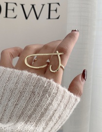 Fashion Gold Color Alloy Hollow Love Two Finger Ring