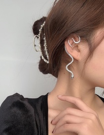 Fashion One Left Ear Serpentine Alloy Ear Bone Clip Earrings