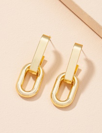 Fashion Golden Color Geometric Cross Alloy Earrings