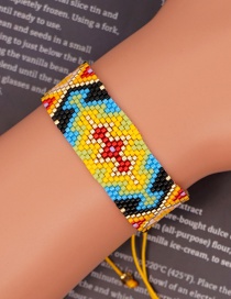 Fashion Color Mixing Geometric Eyes Rice Beads Handmade Beaded Bracelet
