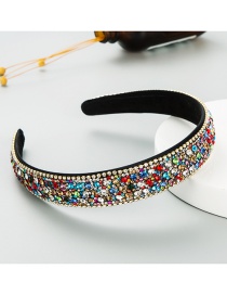 Fashion Color Color Full Drill Headband