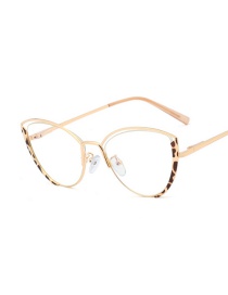Fashion Leopard Print/anti-blue Light Metal Flat Anti-blue Glasses Can Be Equipped With Myopia