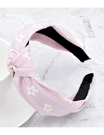 Fashion Pink Plum Blossom Fabric Knotted Flower Headband