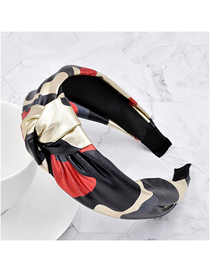 Fashion Camouflage Red Camouflage Knotted Pu Leather Headband