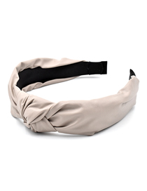 Fashion Gray-brown Genuine Leather Knotted Soft Leather Headband