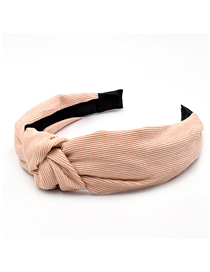 Fashion Khaki Fabric Suede Solid Color Cross-knotted Headband