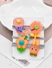 Fashion 8# Childrens Candy Color Bunny Dinosaur Daisy Rubber Hair Ring
