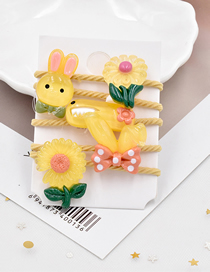 Fashion 9# Childrens Candy Color Rabbit Dinosaur Daisy Rubber Hair Ring