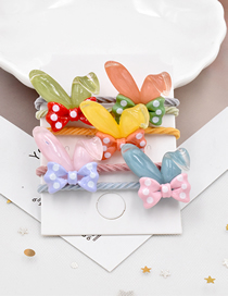 Fashion 11# Childrens Candy Color Rabbit Dinosaur Daisy Rubber Hair Ring