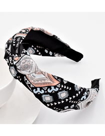 Fashion Black Patterned Fabric Headband