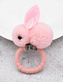 Fashion Pink-hair Rope Animal Bunny Lamb Plush Hair Tie